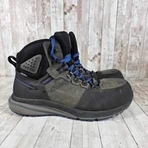 KEEN Utility Men Size 10D Waterproof Work Boots Electrical Hazard‎ Rated blue